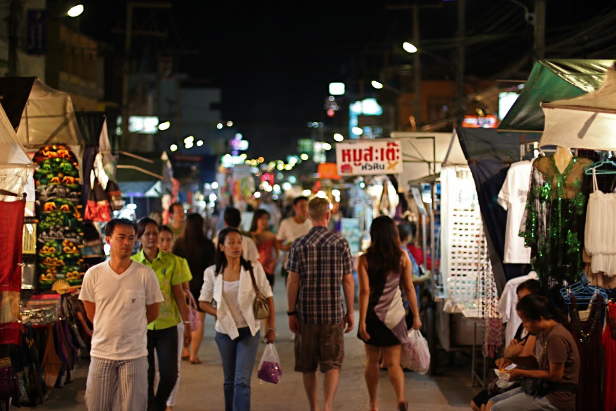 Рынки тайланда фото Ночной рынок Хуа Хина